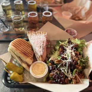 Sandwich and salad