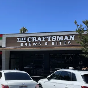 two cars parked outside