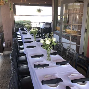 Private events on our patio