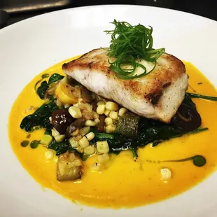 Pan Seared Local Sea Bass!