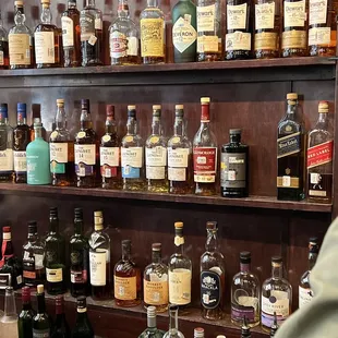 Nice and well kept stock of scotch all facing forward too!