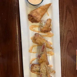 Corn Beef Spring Rolls