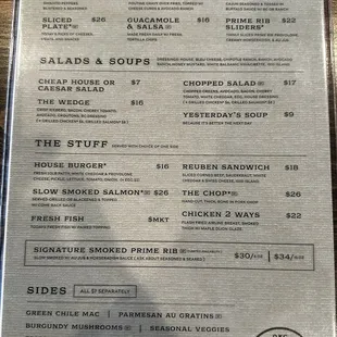 Kitchen Menu