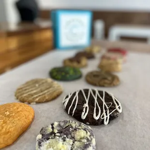 a variety of cookies