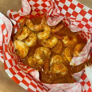 headless shrimp with 10pc, garlic butter medium
