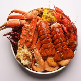 Crawfish, Lobster Tails, Snow Crab, Jumbo Shrimps