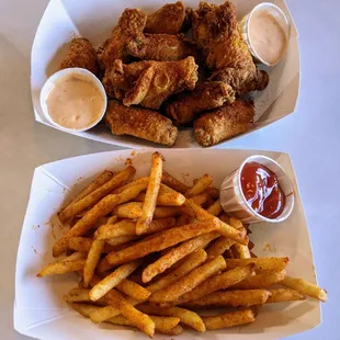 Cajun Wings + Cajun Fries