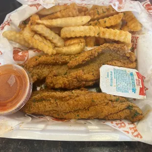 Catfish Plate double fries