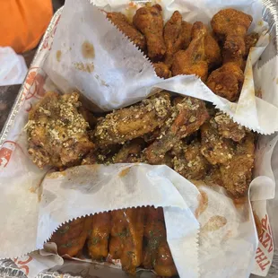 Delicious Chicken (four cheese roasted garlic, Nashville hot, Crazy Sweet Hot)