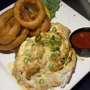 Flounder stuffed with crab