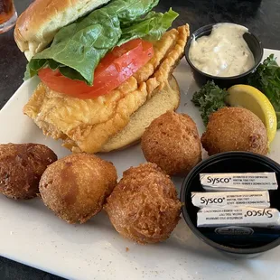 Flounder sandwich