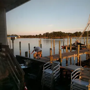outside