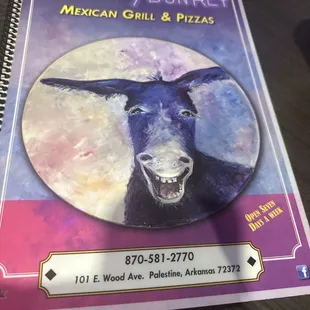 Cover of menu