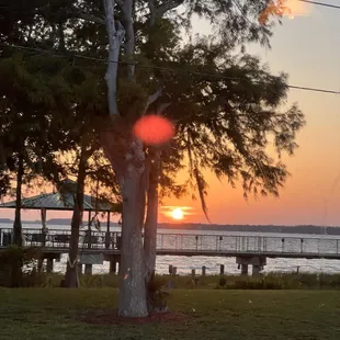 Sunset from the dining deck