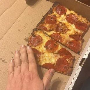 Showing next to my hand