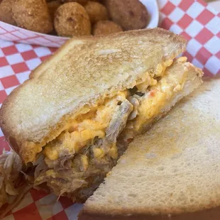 BBQ Pork &amp; Pimento Grilled Cheese