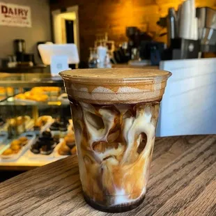You should try a Honey Almond Latte with whipped espresso
