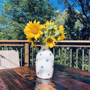 Enjoy the sound of the water from Bear Creek in our backyard.