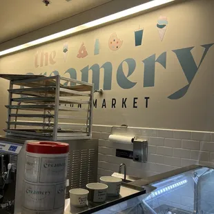 a counter with a variety of items
