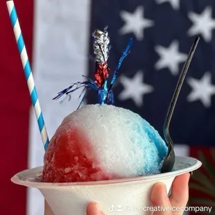 Red white and blue ice cream