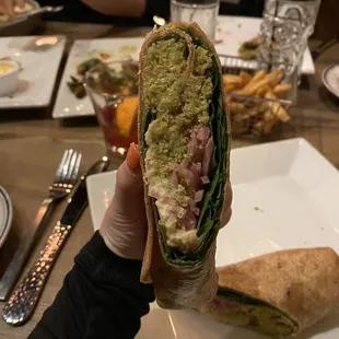 Mediterranean Veggie Wrap (vegan with no yogurt sauce)