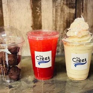 Chocolate PB Protein balls, Starburst Tea, Coconut Pie Shake