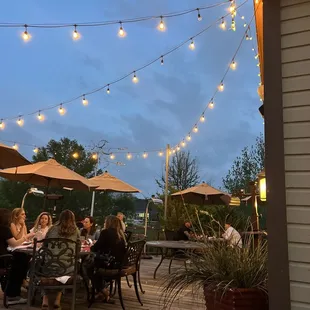 Outside patio area facing the creek.