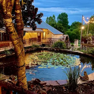 Outside in front of the restaurant