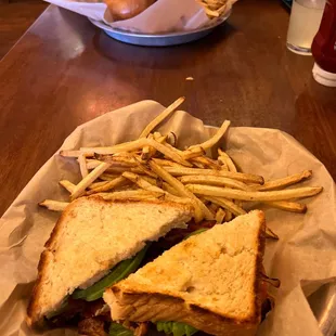 Our food. Hot and yummy. Just had to wait a long time. Not a busy place. Not sure why it took so long.