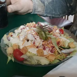a plate of salad