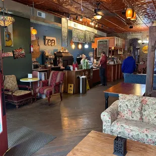 the interior of the cafe