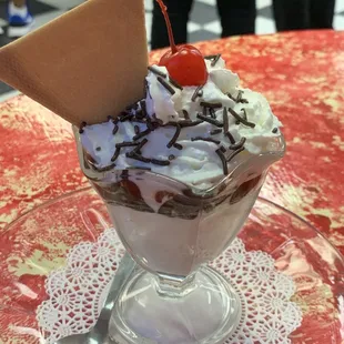 Junior hot fudge sundae