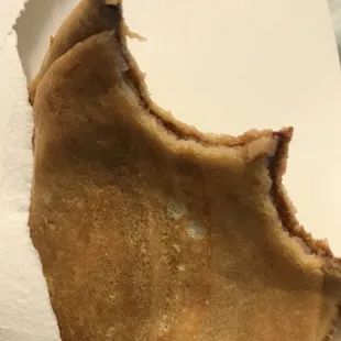 a partially eaten pastry