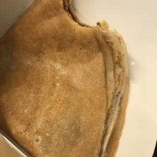 a crepe in a pan