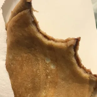 a half eaten pastry