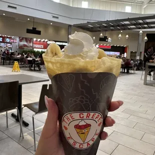 Strawberry and Strawberry Banana Crepe