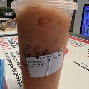 Strawberry blast smoothie