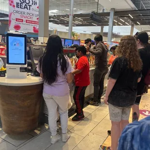 Many people in the line