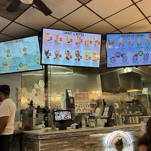 a man and woman ordering food