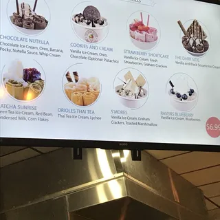 Customize Own Ice Cream Rolls