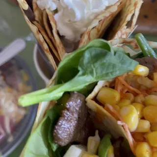 Korean BBQ Crepe with Rib-Eye Steak