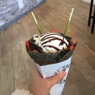 Strawberry Matcha Crepe