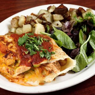 Miami Heat Crepe
 
 Filled with Cheddar Cheese, Chicken Breast, Avocado, Scallions & Our Own Hot Sauce