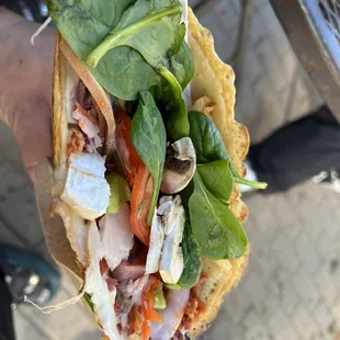 &quot;The All-In&quot; : every meat and veggie in one crepe!