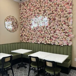 Cute booth area inside