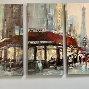 Cafe 3-Piece Painting (love this!)