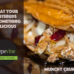 The Munchy Crunchy is a delicious crepe filled with goodness! If you're in the Altamonte Springs, FL area, come check us out! 249 W State Ro