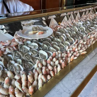 Raw bar at Thanksgiving brunch.