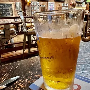 a glass of beer