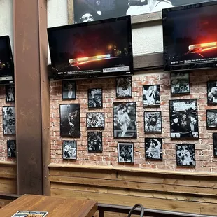 Tribute to all LA Teams on the wall with TV's above